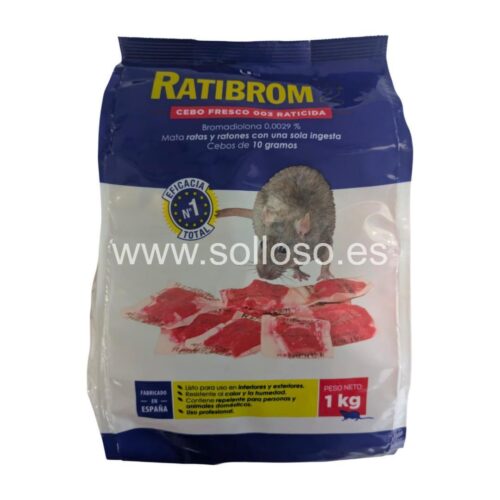 Raticida Ratibrom 2 cebo fresco 1 kg