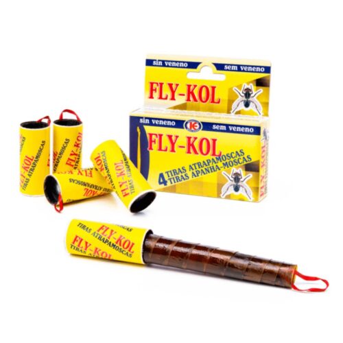 Tiras atrapamoscas Fly-Kol 4 ud