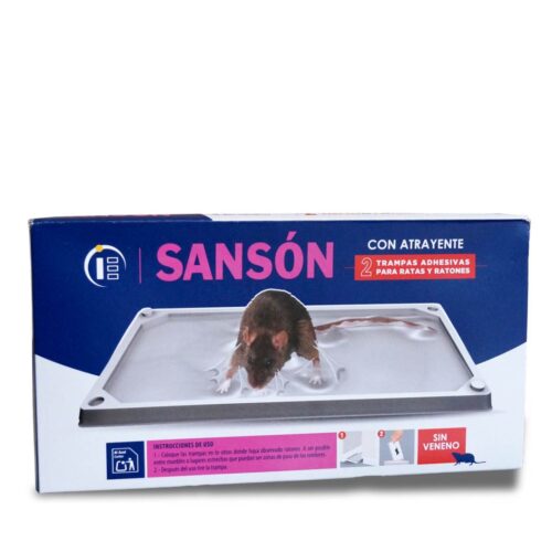 Trampa adhesivas ratas y ratones Sanson 2 ud