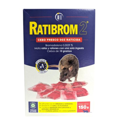 Raticida Ratibrom 2 cebo fresco 150 g