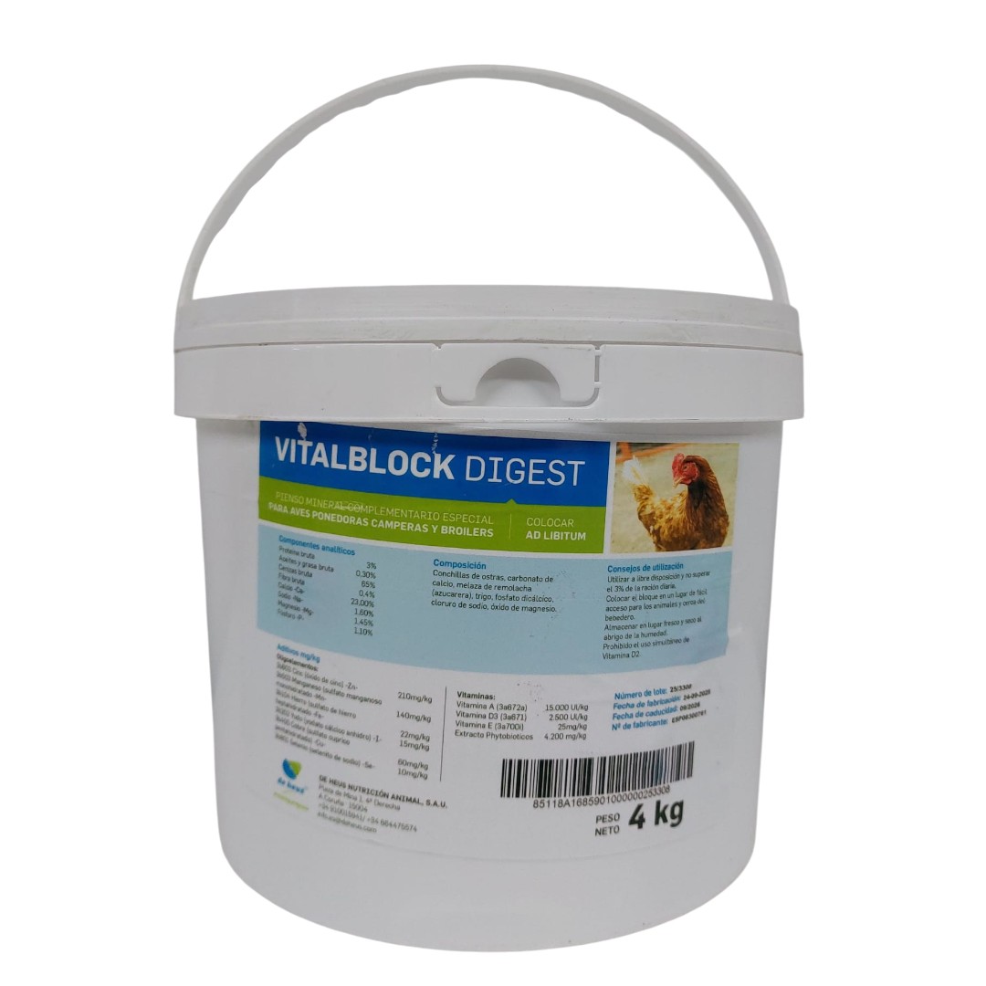 Vitalblock Digest bloque mineral para aves 4 Kg