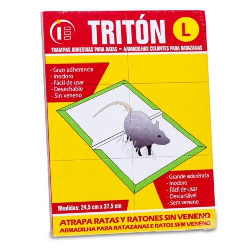 Trampa adhesiva grande para ratas y ratones Tritón L