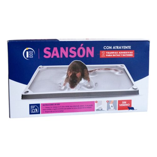 Trampa adhesivas ratas y ratones Sanson 2 ud