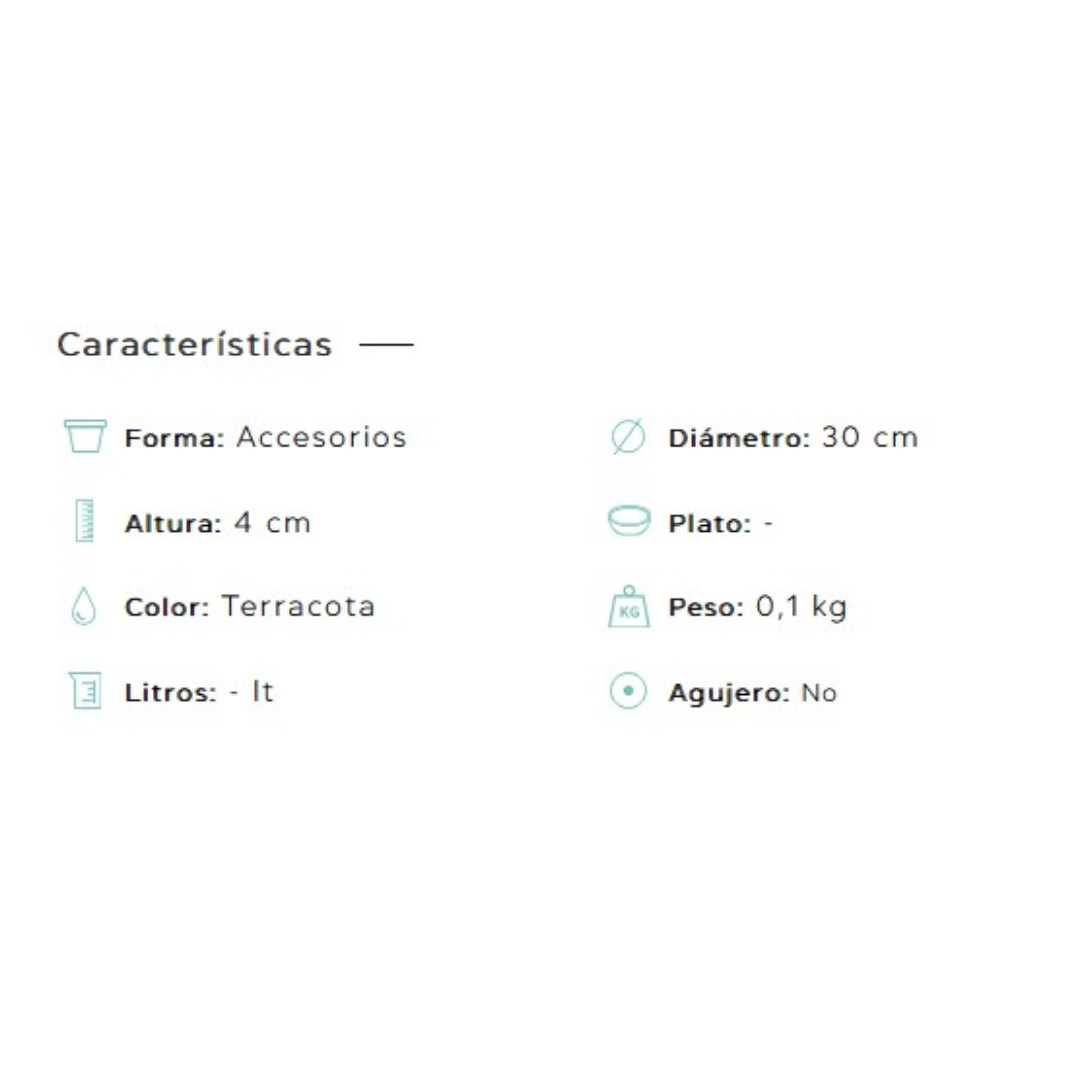 Plato circular Day terracota - Imagen 5