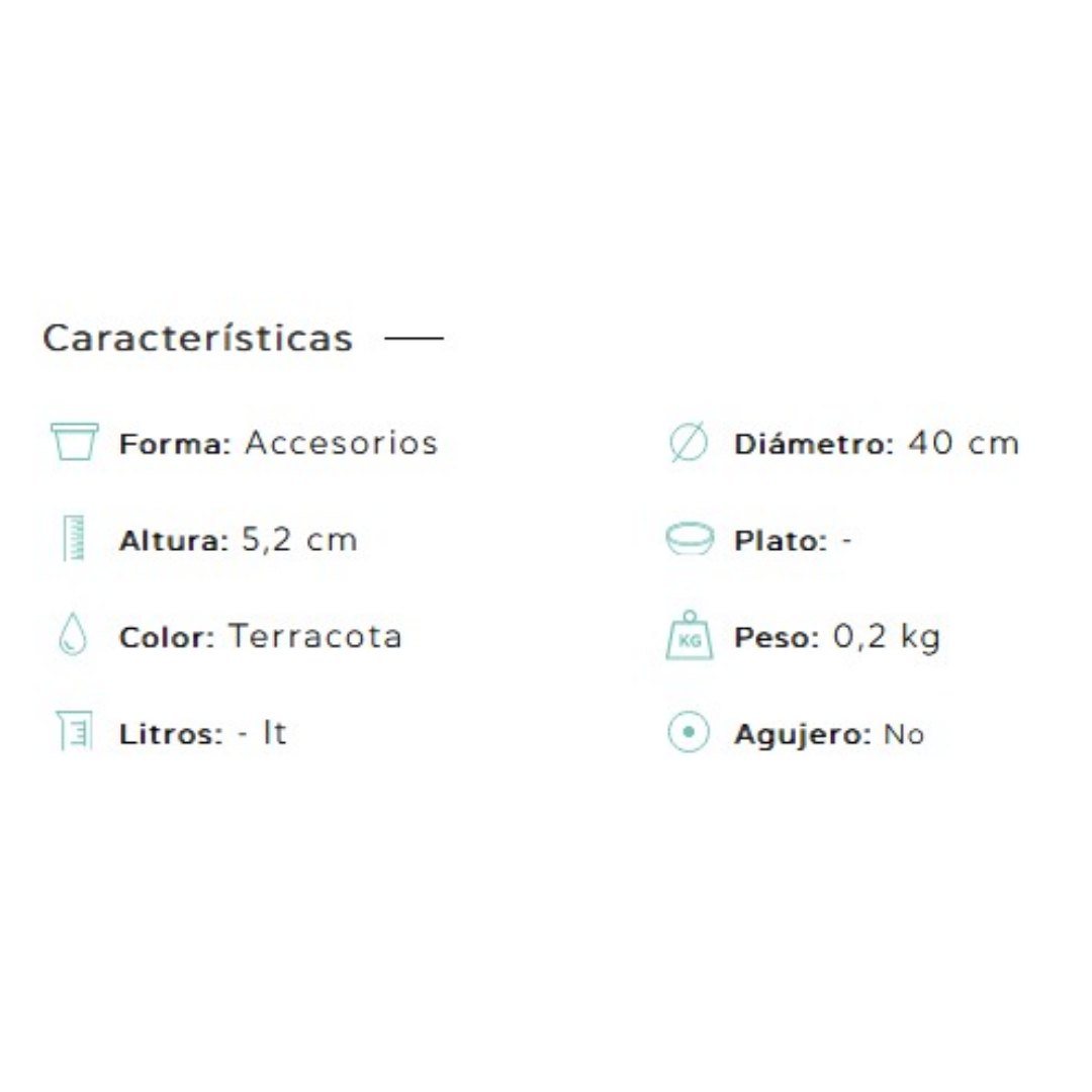 Plato circular Day terracota - Imagen 6