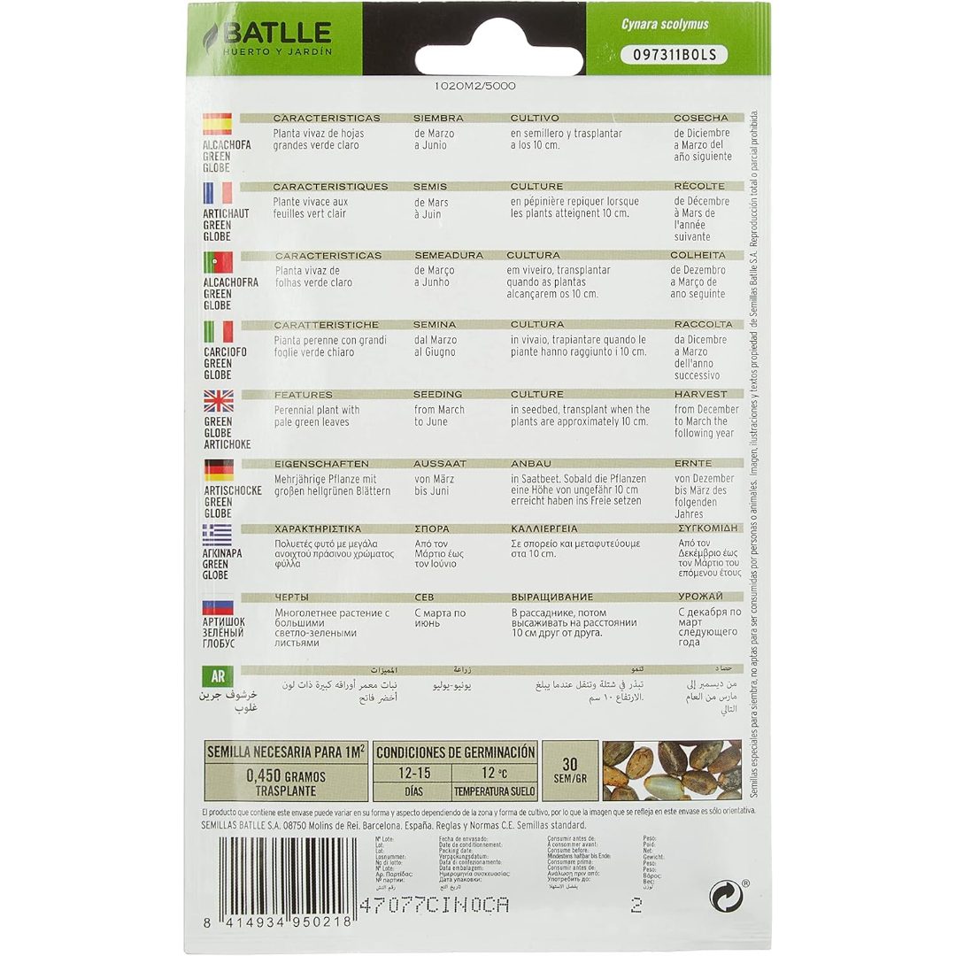 Semillas de Alcachofa Green Globe - Imagen 2