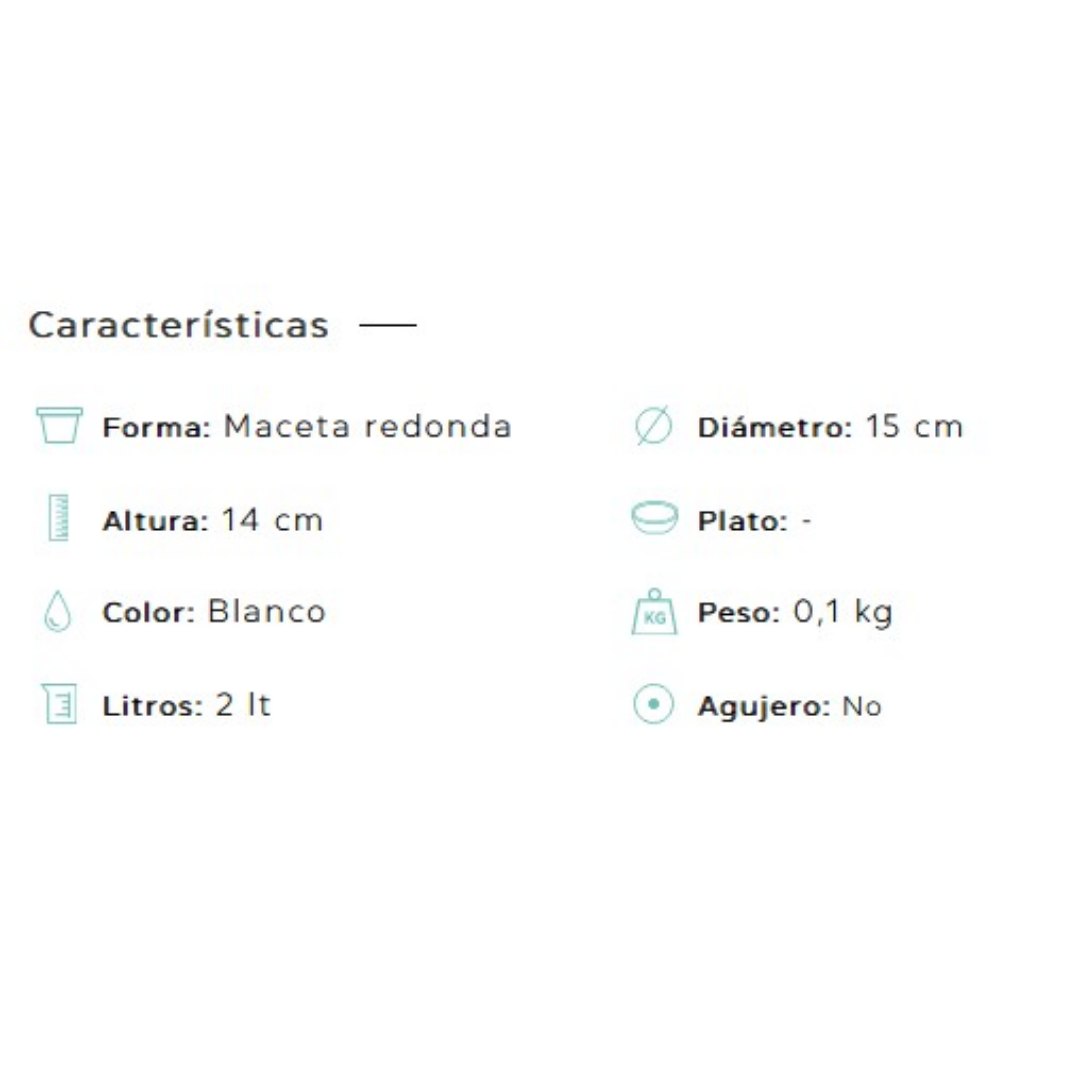 Macetero Like blanco - Imagen 3