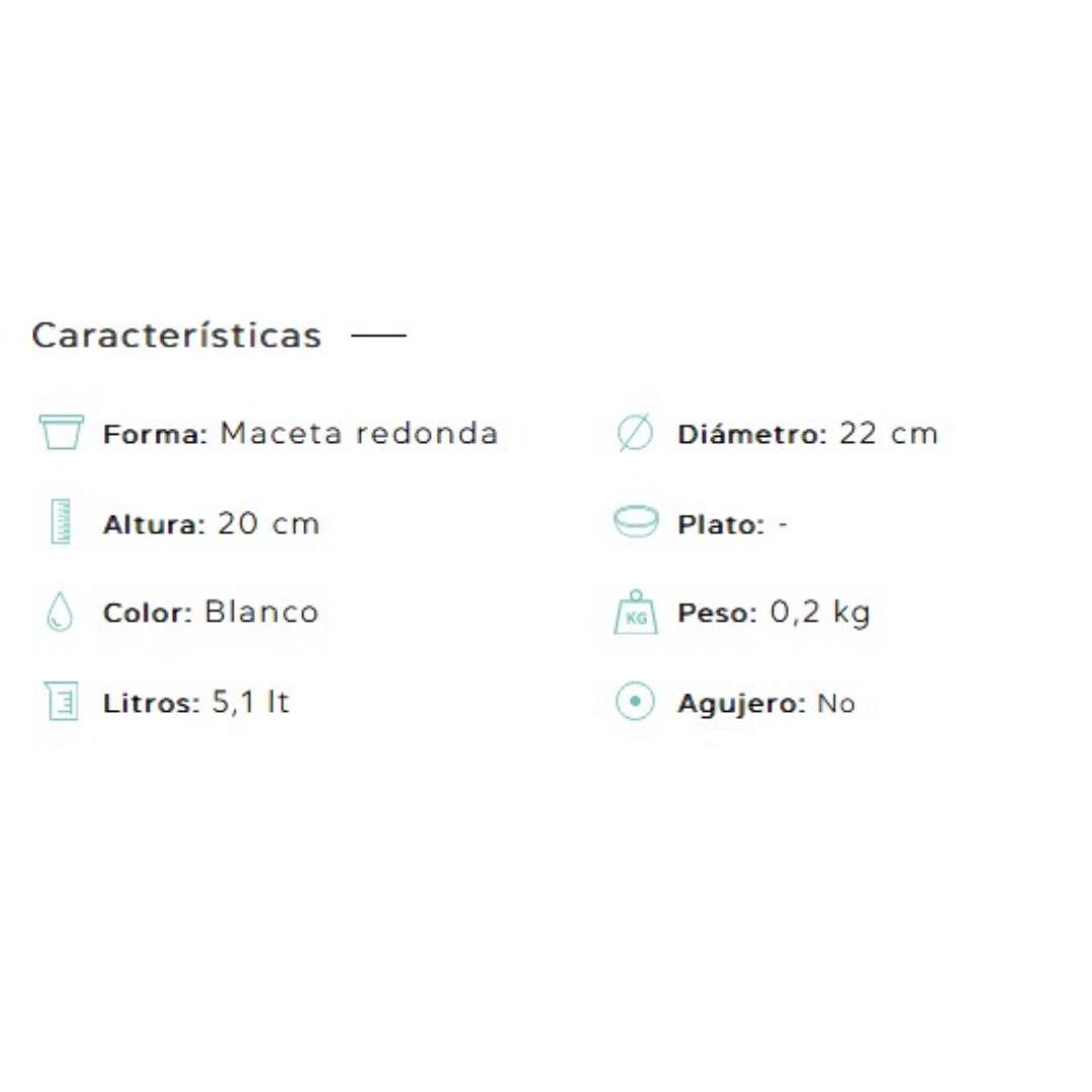 Macetero Like blanco - Imagen 4