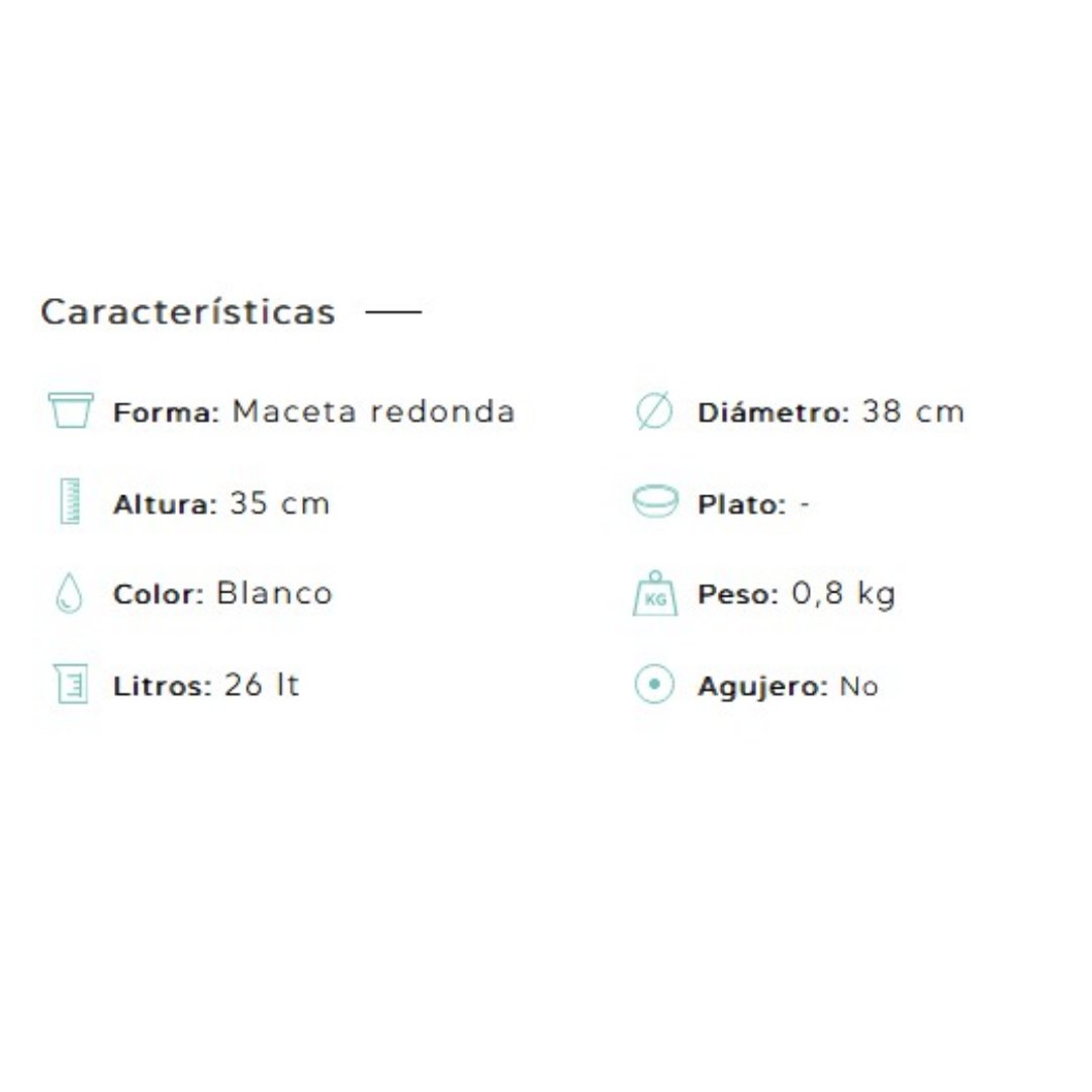 Macetero Like blanco - Imagen 5