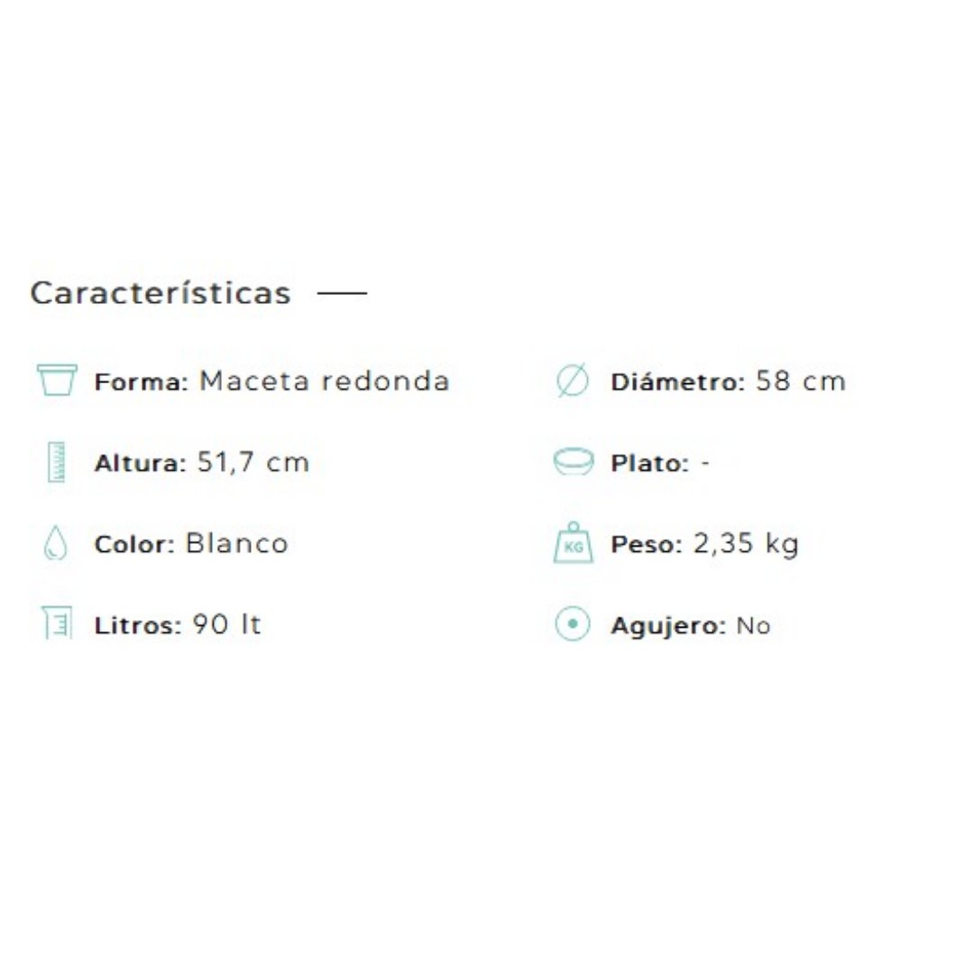 Macetero Like blanco - Imagen 6