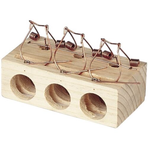 Ratonera madera 3 agujeros grande