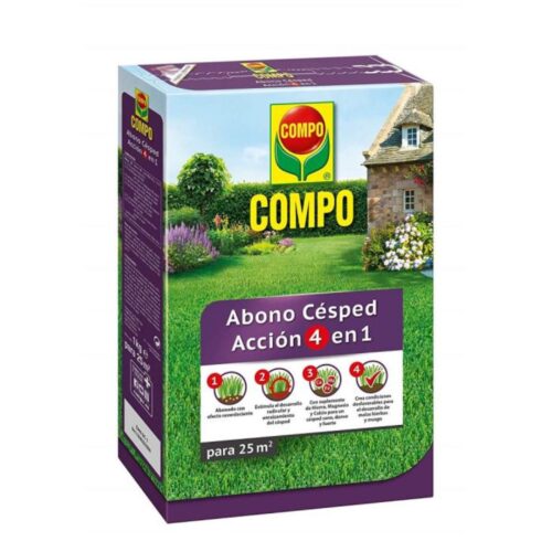 Abono césped acción 4 en 1 Compo 1 kg