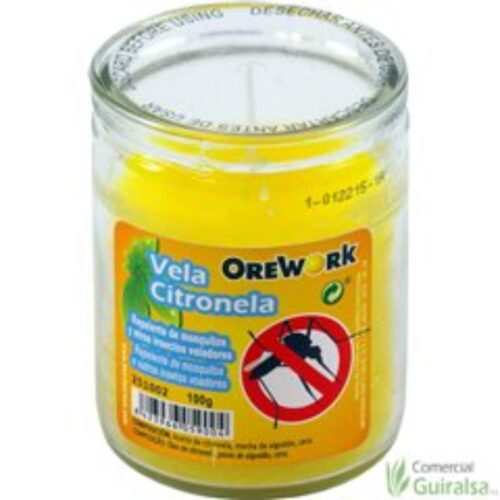 Vela citronela repelente insectos