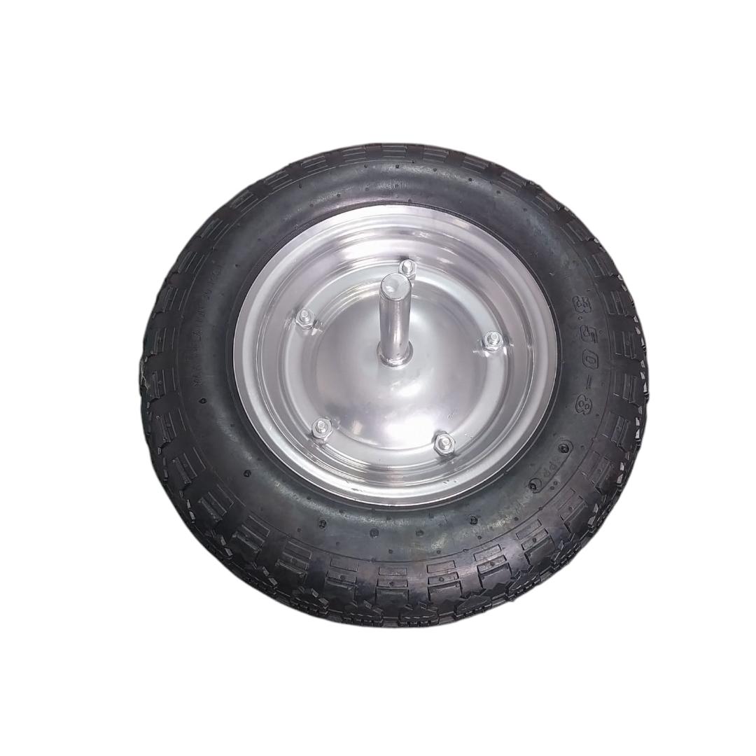 Rueda carretilla neumática disco con tornillos - Imagen 2