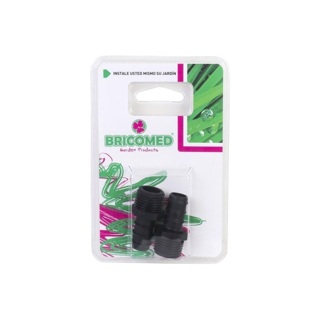 Toma rosca macho 16 mm 1/2" 2 ud - Imagen 2