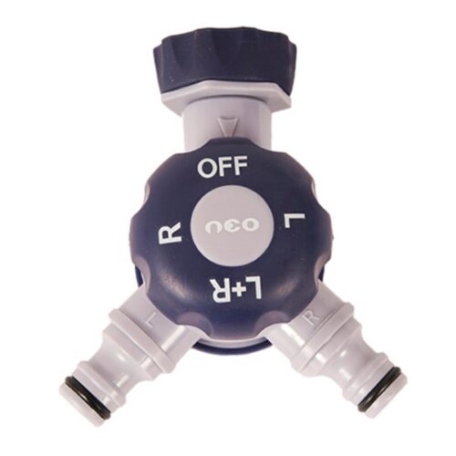 Bifurcación rosca hembra 3/4" 2 vías con selector de flujo