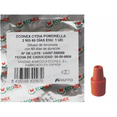 Difusor de Feromona Carpocapsa Cydia Pomonella Manzano, Peral y Membrillero 2 mg 60 días