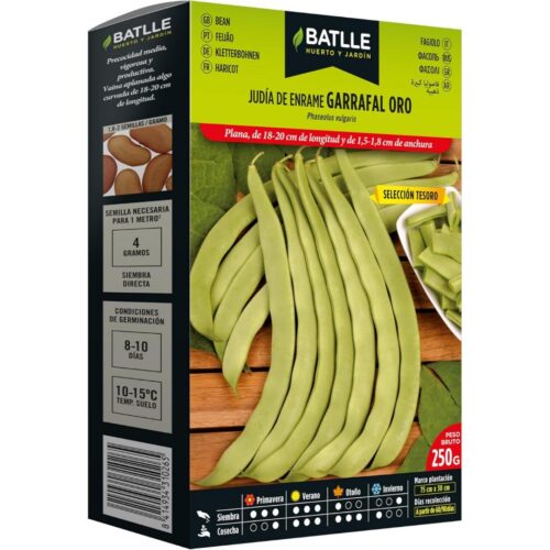 Semillas de Judía alta plana Garrafal Oro 250 g