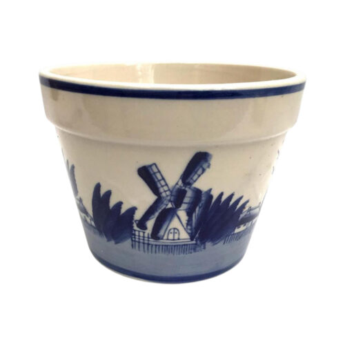 Maceta de cerámica estilo Delft