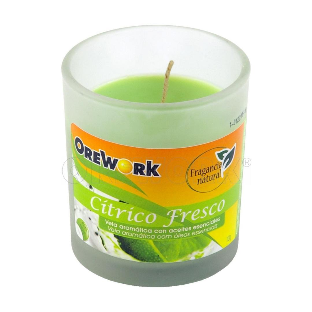 Vela de aceites esenciales aroma cítrico