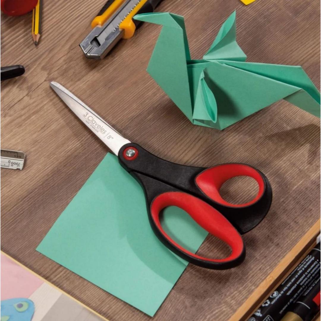 Tijera varios usos roja 3 Claveles - Imagen 4