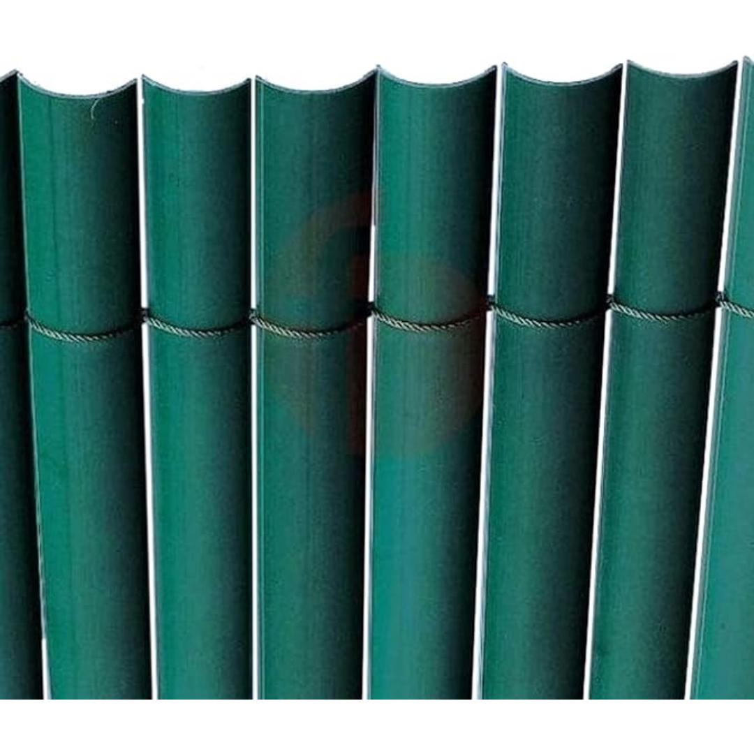 Cañizo PVC media caña color verde 1,5x5 m - Imagen 2