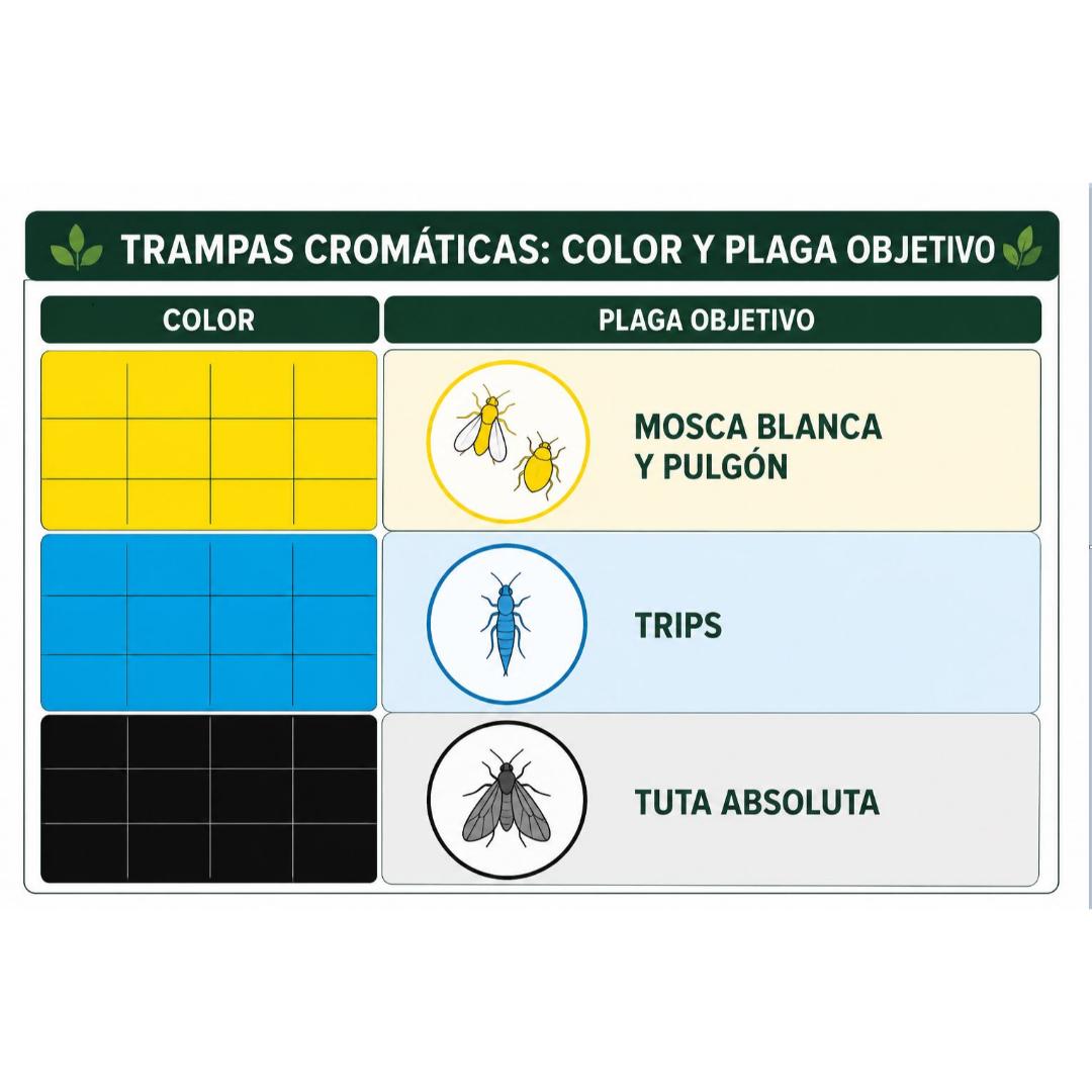 Trampa cromática negra Tuta Absoluta 10x25 cm 1 ud - Imagen 2