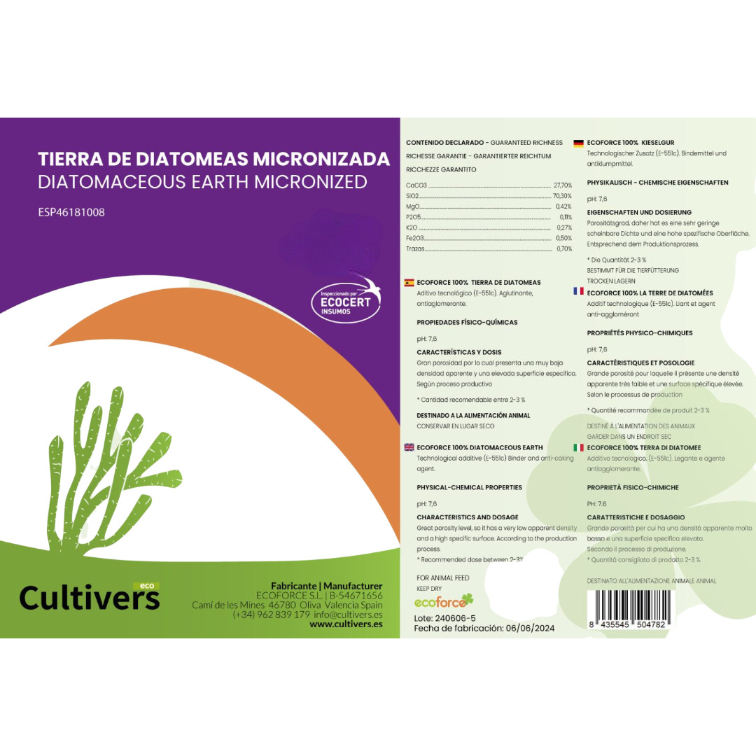 Tierra de Diatomeas micronizada ecológica 1 kg - Imagen 2