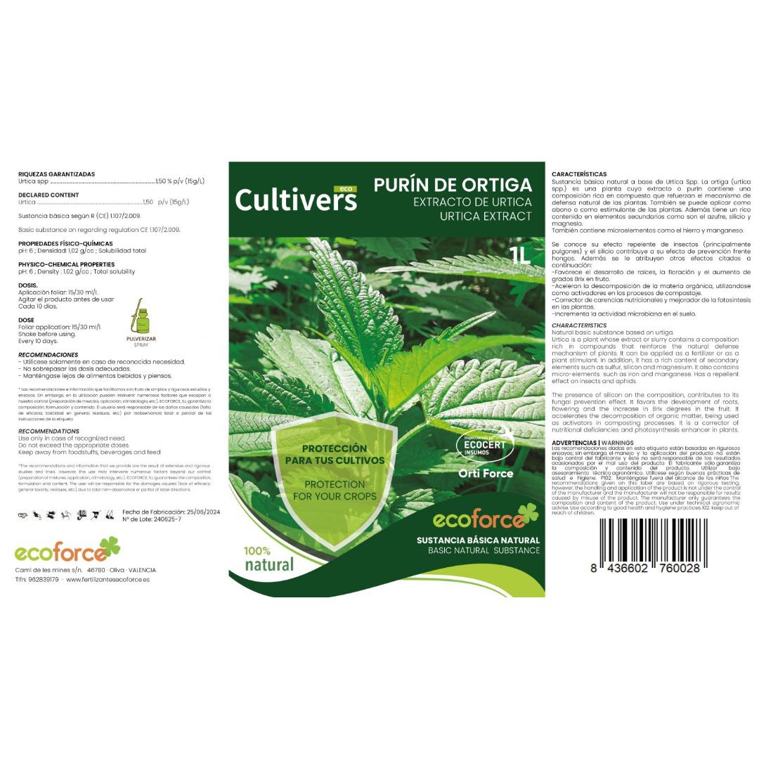 Purín de Ortiga ecológico 1 l - Imagen 2