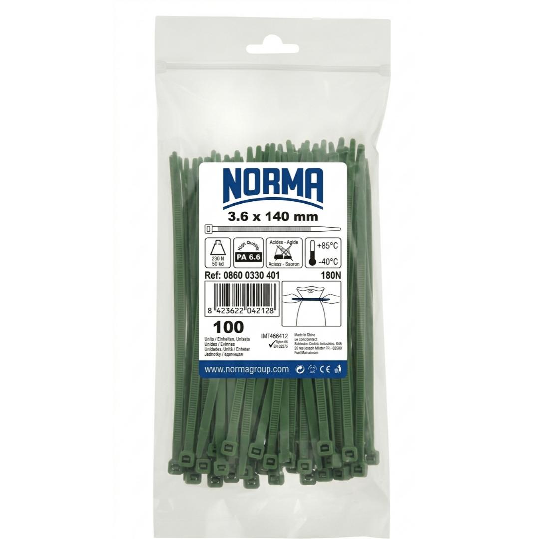 Brida verde 3,6 x 140 mm 100 ud - Imagen 2