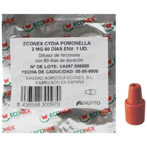 Difusor de Feromona Carpocapsa Cydia Pomonella Manzano, Peral y Membrillero 2 mg 60 días
