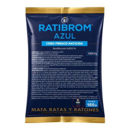 Raticida Ratibrom azul cebo fresco bolsa 150 g