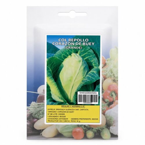 Semillas de Col Repollo Corazón de Buey grande 50 g
