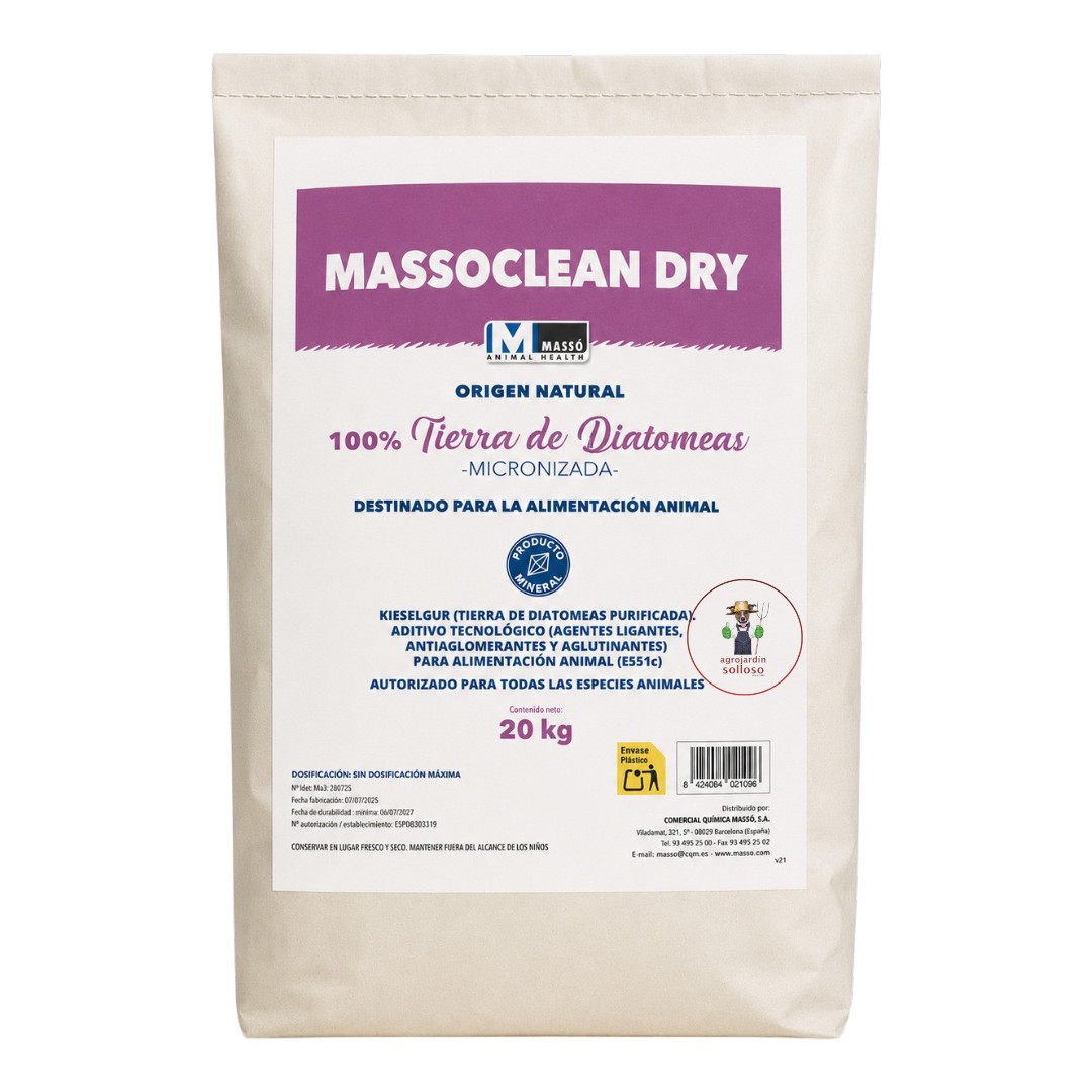 Tierra de Diatomeas micronizada Massoclean Dry 20 kg