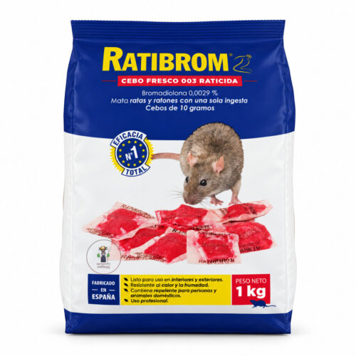Raticida Ratibrom 2 cebo fresco 1 kg