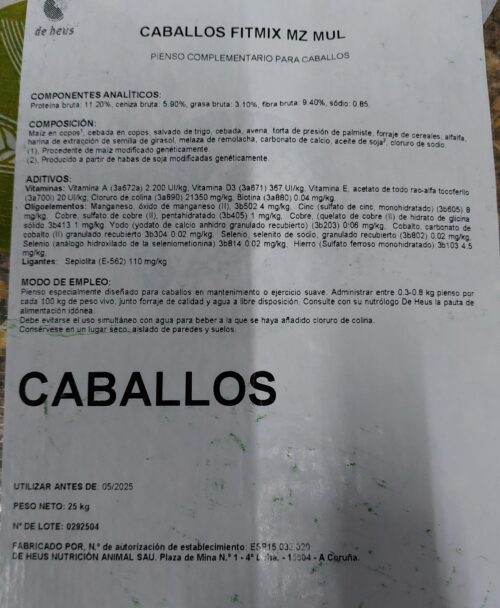 Pienso Caballos grano 40 kg